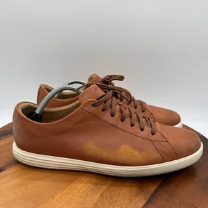 Cole Haan Grand Crosscourt II Shoes Mens 10.5 Brown Leather Casual Sneakers - Picture 1 of 10