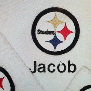 Juego de baño personalizado bordado de 3 piezas Steelers - Imagen 1 de 7