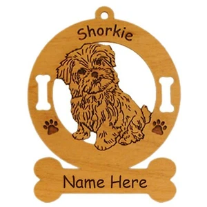 Shorkie sitzende Hunderasse Ornament personalisiert mit dem Namen Ihres Hundes 3972 - Bild 1 von 1