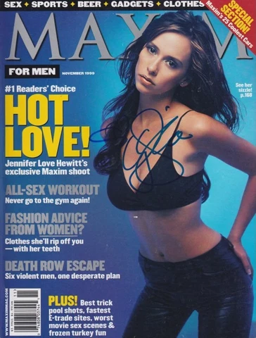 Jennifer Love Hewitt signed MAXIM magazine Cover