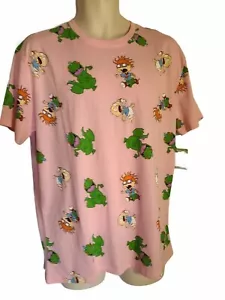 T-shirt maglietta Nickelodeon Rugrats stampa all over nuova rosa - Foto 1 di 5