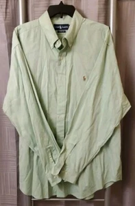 Polo Ralph Lauren Hemd Herren 17,5 Seafoam Classic Fit Langarm Pony 34/35 - Bild 1 von 7