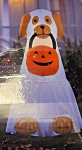 Holiday Home Electric Inflating Halloween Dog Outdoor 4’ w/White LED Light- Fun - Picture 1 of 5