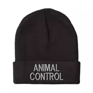 Beanies for Men Animal Control Investigate A Embroidery Humor Acrylic Skull Cap - Picture 1 of 19