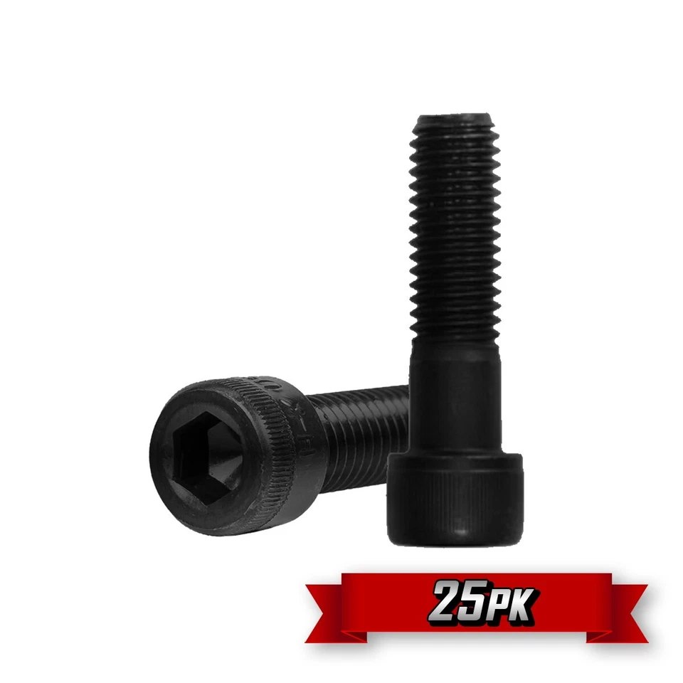 KERR LAKESIDE Socket Head Cap Screw, 1/4"-28 x 2-1/2", Black Oxide {25pk}