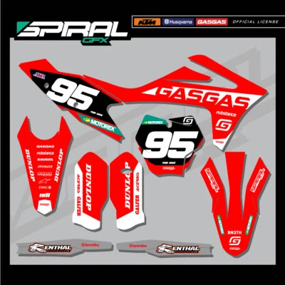 Custom MX Graphics Kit GAS GAS MC 125 250 350 450 GASGAS OEM 2021 2022 - Image 1 of 4
