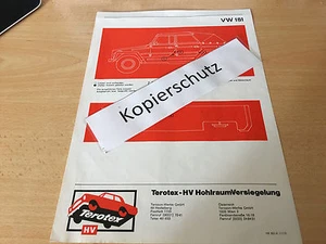 Volkswagen Typ 181, Terotex Hohlraumversiegelungsplan - Picture 1 of 1