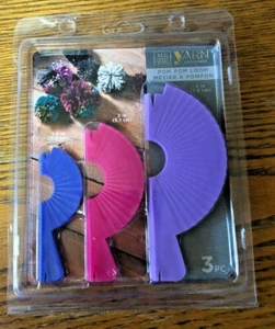 Set of 3 ~ Pom Pom Looms 1-1/2", 2", 3" inches YARN ACCESSORIES - Picture 1 of 2