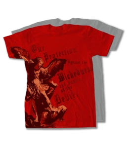St. Michael the Archangel – Full Image Design T-Shirt | Catholic Evangelization - Picture 1 of 1