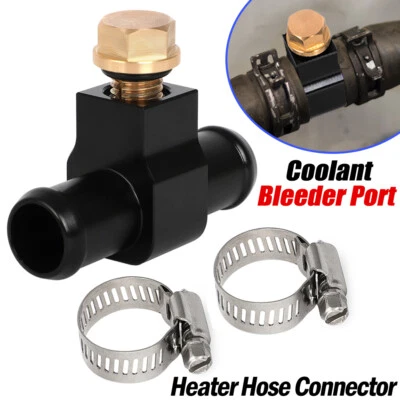 Heater Hose Connector Bleeder Port & Clips For Nissan 350z 370z Infiniti G35 G37 - Image 1 of 4