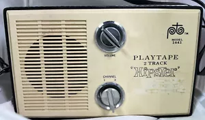 HIPSTER PLAYTAPE MODEL 1441 2 TRACK PLAYER W/LTHR CASE AS IS FOR PARTS - Picture 1 of 3
