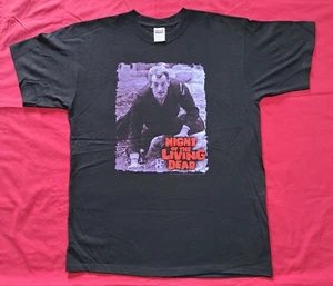 Night Of The Living Dead NEW Black Shirt Size Large Graveyard Zombie RARE 2009  - Picture 1 of 3