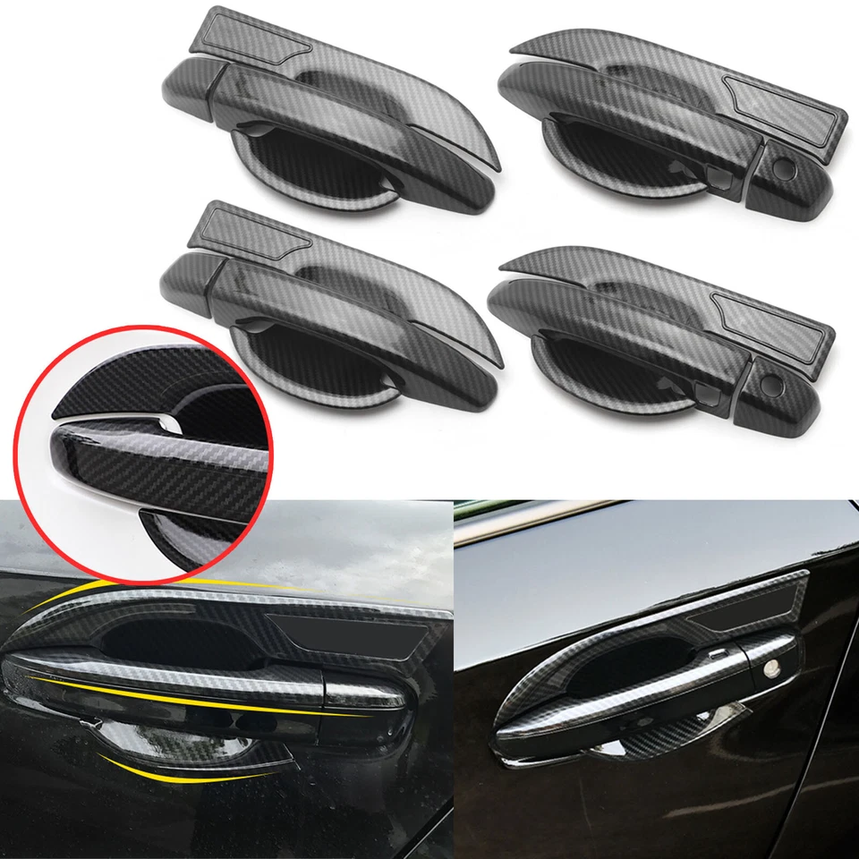 Kit de manija de puerta + cubierta de cuenco estilo fibra de carbono para Honda Accord 2018-2022 Foto 1 de 4