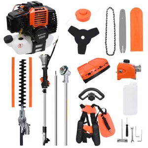 52cc 4-en-1 Hedge Trimmer Tool Petrol Strimmer Brush Cutter Garden Chainsaw Tool - Imagen 1 de 8