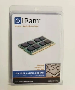 iRam Memory Upgrade For Mac. 2GB DDR2 667 MHz SODIMM. New - Picture 1 of 5