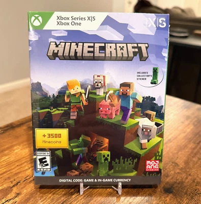 MINECRAFT + 3500 COINS For Microsoft Xbox One And Xbox Series X - NEW & SEALED - Image 1 of 4