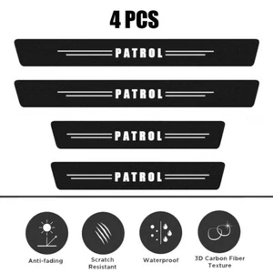 4X For Nissan Patrol Door Plate Sill Scuff Anti Scratch Sticker Protector - Picture 1 of 12