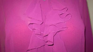 NEW NWOT TWIGGY LONDON THROUGH SHEER SHIRT TOP DRESS SUIT BLOUSE s pvt auction - Picture 1 of 1