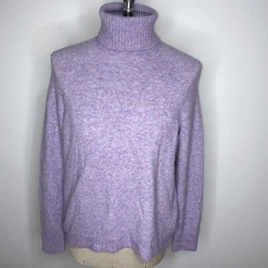 J Crew Damenpullover mit Schildkrötenausschnitt Gr. S lila Wolltunika Übergröße - Bild 1 von 7