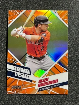2021 Topps Stadium Club Chrome Alex Bregman Beam Team Insert BTC-14 Orange #/25 - Image 1 of 2