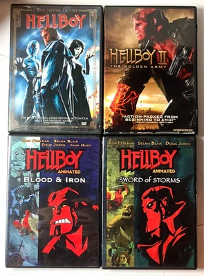 Hellboy 2004 2-Disc Special Edition Hellboy II Hellboy Animated Lot of 4 DVD VG! - Image 1 of 4
