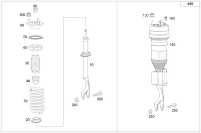 Muelle helicoidal genuino Mercedes-Benz 253-321-06-04 Foto 1 de 2