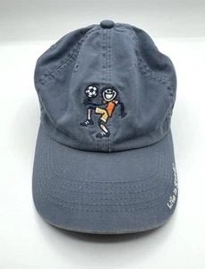 LIFE IS GOOD Soccer Blue Gray Cap Hat - Adjustable Size Small 2-4T Kids Youth - Picture 1 of 7