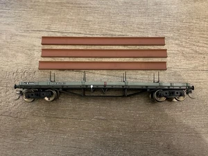 Bachmann 33-928A OO Gauge 30T Bogie Bolster Wagon & Steel Girders BR Grey Boxed - Picture 1 of 8