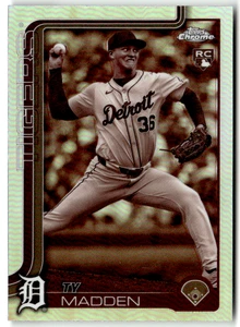 2025 Topps Chrome MLB N. 285 Ty Madden Rookie Bronze Refractor - Foto 1 di 2