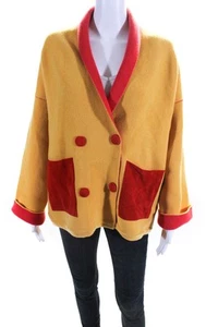 MIXIK Womens Whitney Reversible Cardigan Yellow Size S - Picture 1 of 6