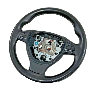 2012 BMW 750Li Steering Wheel Leather Black w/Control Switch OEM - Image 1 of 4