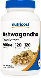 Nutricost Integratore a base di erbe radice di Ashwagandha 600 mg (120 capsule) - Foto 1 di 5
