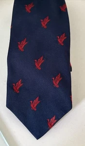 DUCKS UNLIMITED Robert Talbott Neck Tie Vintage, Silk Blend, Blue Red Ducks - Picture 1 of 3