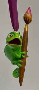 Disney Store Sketchbook Rapunzel Pascal On Paintbrush Ornament Tangled 2010 Rare - Picture 1 of 4