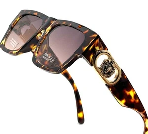 Sonnenbrille rechteckig Schildpatt Gestell UV400 Sonnenschutz Outdoor Retro Lentes - Bild 1 von 39