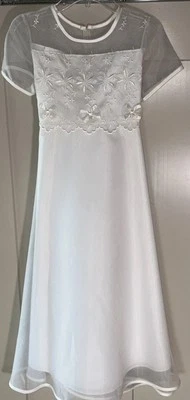 Bonnie Jean White First Holy Communion Dress for Girls White Size 10 - Image 1 of 4
