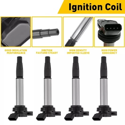 4PCS 1.8L Ignition Coils 90919-02258 For Toyota Corolla Prius 2009 - Image 1 of 4