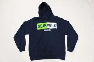 Team Apparel NFL Seattle Seahawks men size m navy blue pull over hoodie - Picture 1 of 7