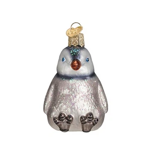 Viejo Mundo Navidad Pingüino Chck-Sitting Sin Caja - Imagen 1 de 1
