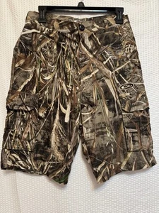 Drake Hunting Camo Boys/Mens Shorts Size 28-30”, Real Tree Max 5 - Picture 1 of 8