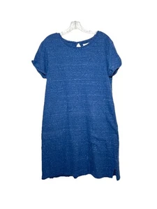 Pact Organic Cotton Blue Shirt Dress With Pockets Women's Size Medium - Picture 1 of 9
