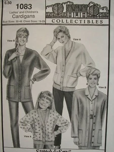Ann Person Stretch & Sew ~ Ladies & Children's Cardigans ~ Pattern #1083 - Picture 1 of 2