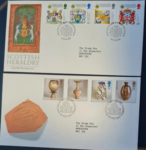 GB - SELECTION OF 10 COMMEMORATIVE FIRST DAY COVERS 1986/88 - PHOTOS  - Picture 1 of 5