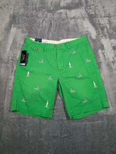 Pantalones Cortos Para Hombres Polo Ralph Lauren Bedford Chino Patrón Tiburón Talla 33 Nuevos con Etiquetas - Imagen 1 de 8