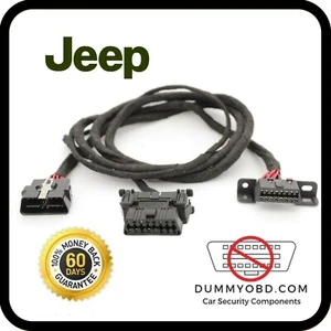 JEEP OBD port relocation extension diagnostic cable with Dummy OBD installed - Bild 1 von 3