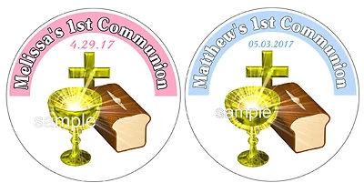 20 PRIMERA 1ª SANTA COMUNIÓN FIESTA FAVORES ETIQUETAS PEGATINAS PARA TUS FAVORES Foto 1 de 2