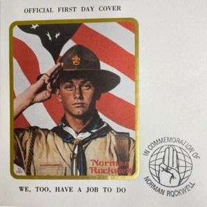 Norman Rockwell We Too Have A Job To Do Official First Day Cover 1979 - Picture 1 of 7