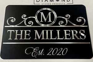 Engraved Personalized Custom House Home Number Street Address Metal Sign 10x7 - Picture 1 of 10