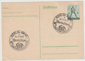 Germany Scott #B171 Mi 745 Used on Card WWII Fascism War Labor Day Swastika CXL - Picture 1 of 1