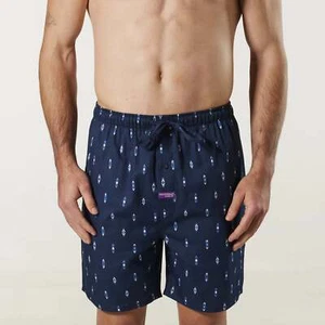 New Men's Flint Cotton Sleep Short - Navy by Mitch Dowd - Picture 1 of 7